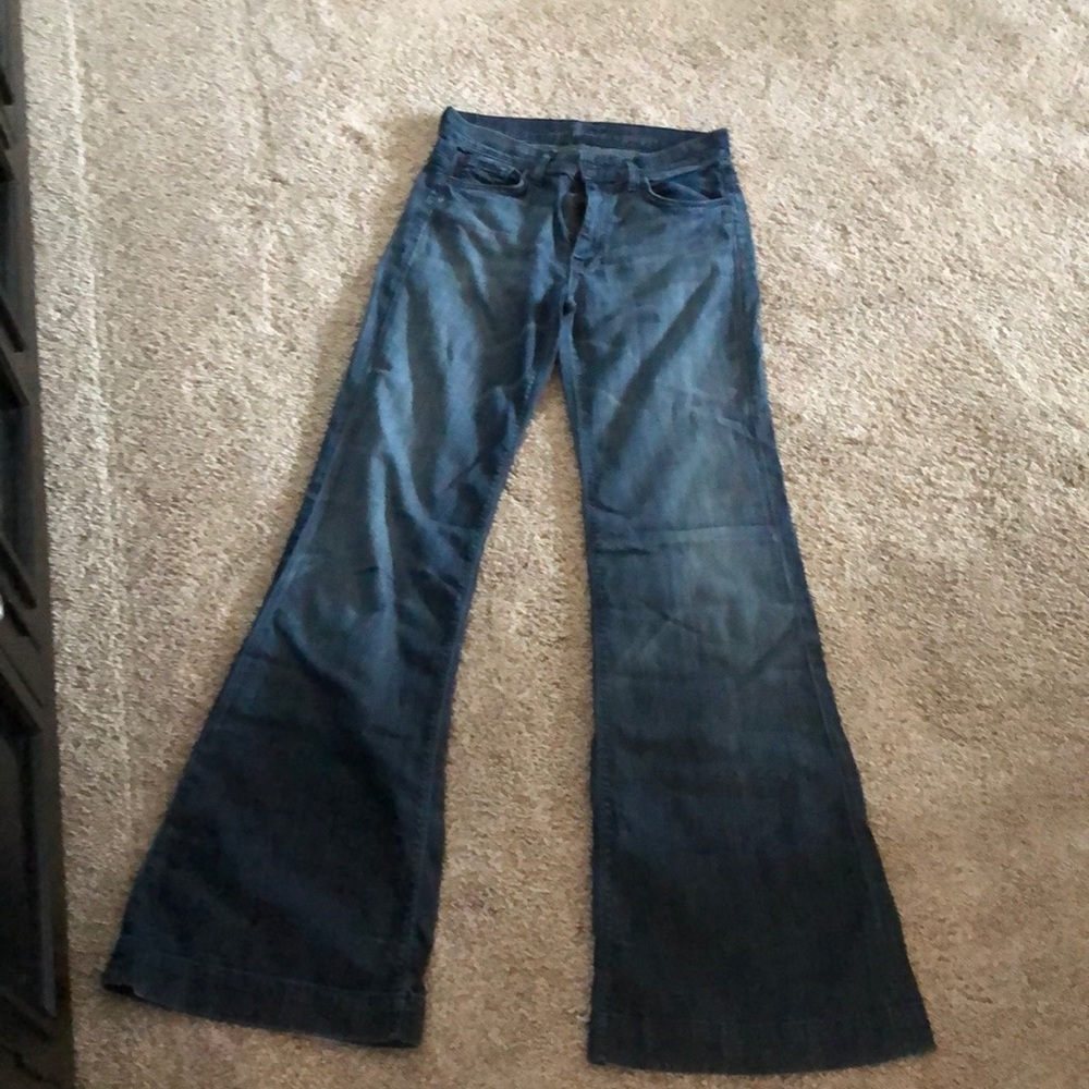 7 for all mankind ginger wide leg trouser 27